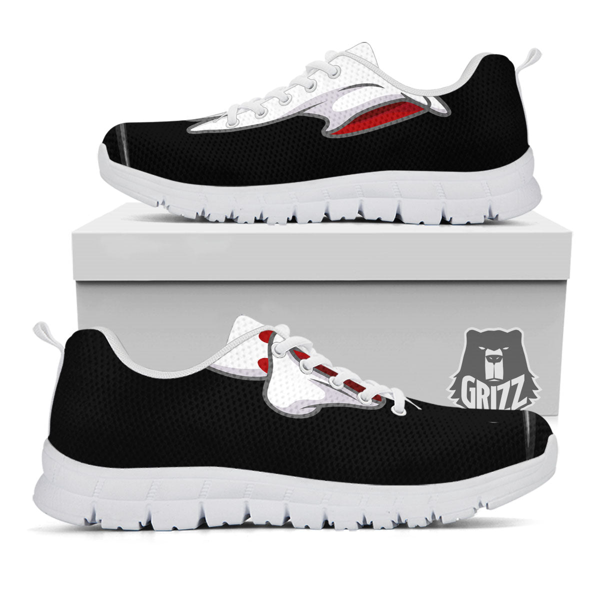 Cute Ghost Dap Print White Sneaker-grizzshop