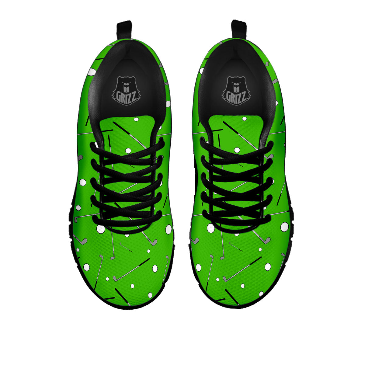 Cute Golf Print Pattern Black Sneaker-grizzshop