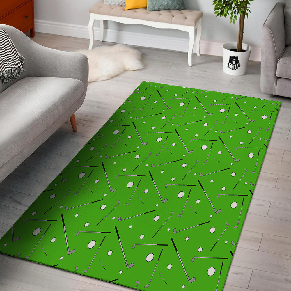Cute Golf Print Pattern Floor Mat-grizzshop