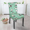 Cute Green Doodle Cat Print Chair Cover-grizzshop