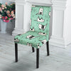 Cute Green Doodle Cat Print Chair Cover-grizzshop