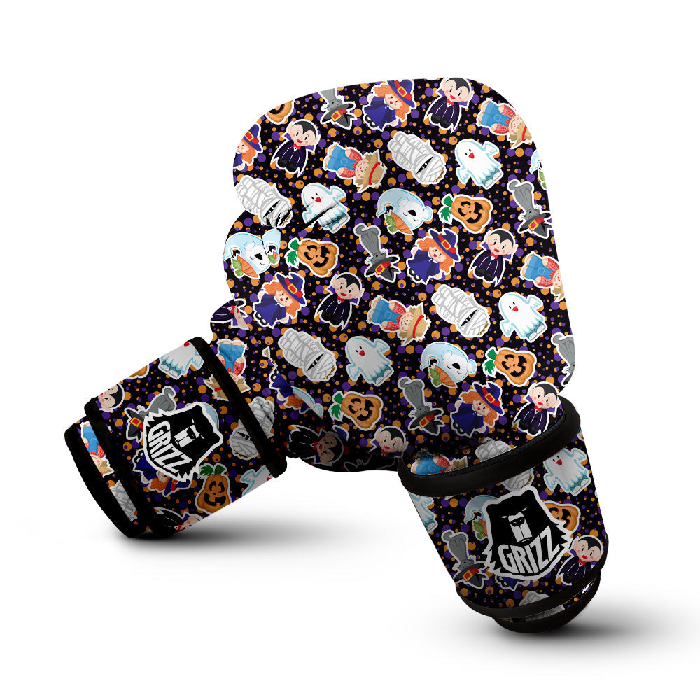 Cute Halloween Print Pattern Boxing Gloves-grizzshop