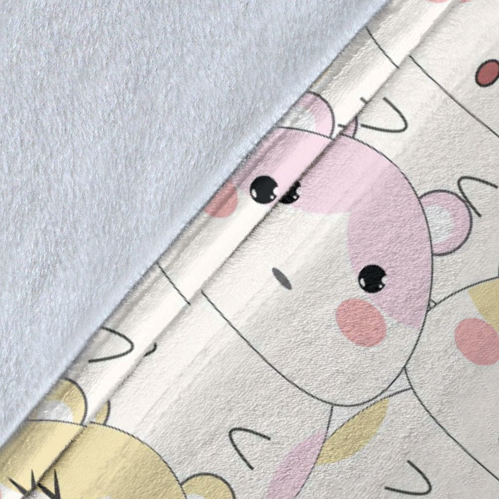 Cute Hamster Pattern Print Blanket-grizzshop