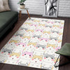 Cute Hamster Pattern Print Floor Mat-grizzshop