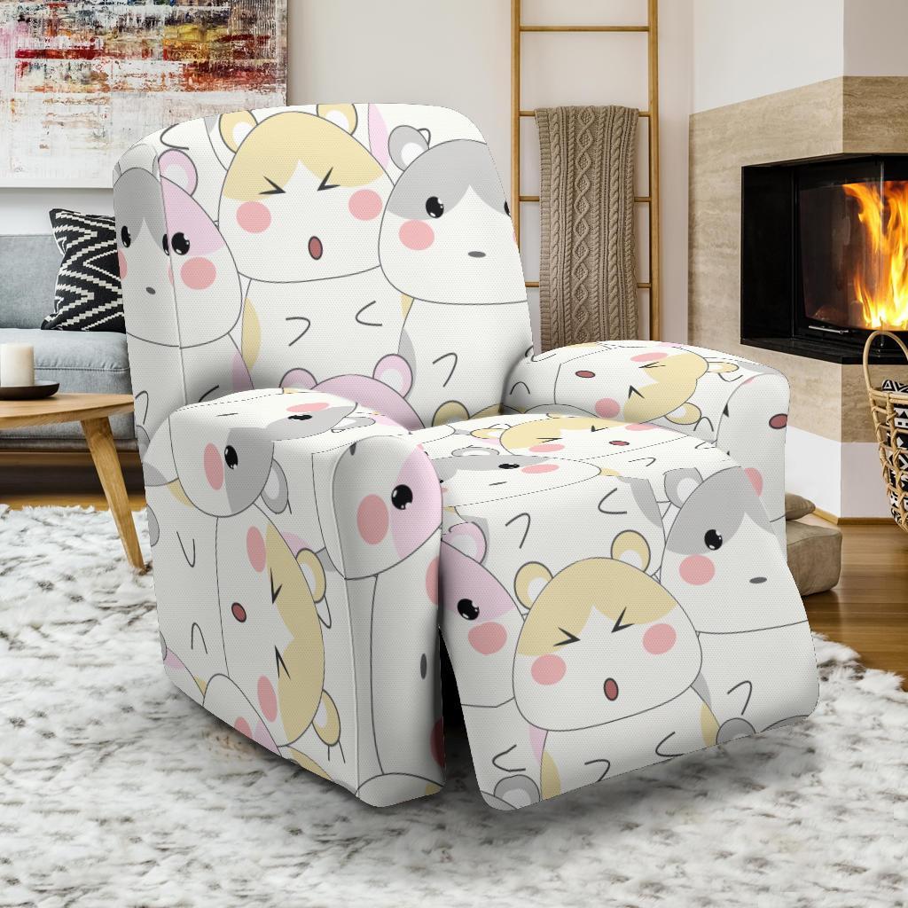 Cute Hamster Pattern Print Recliner Cover-grizzshop