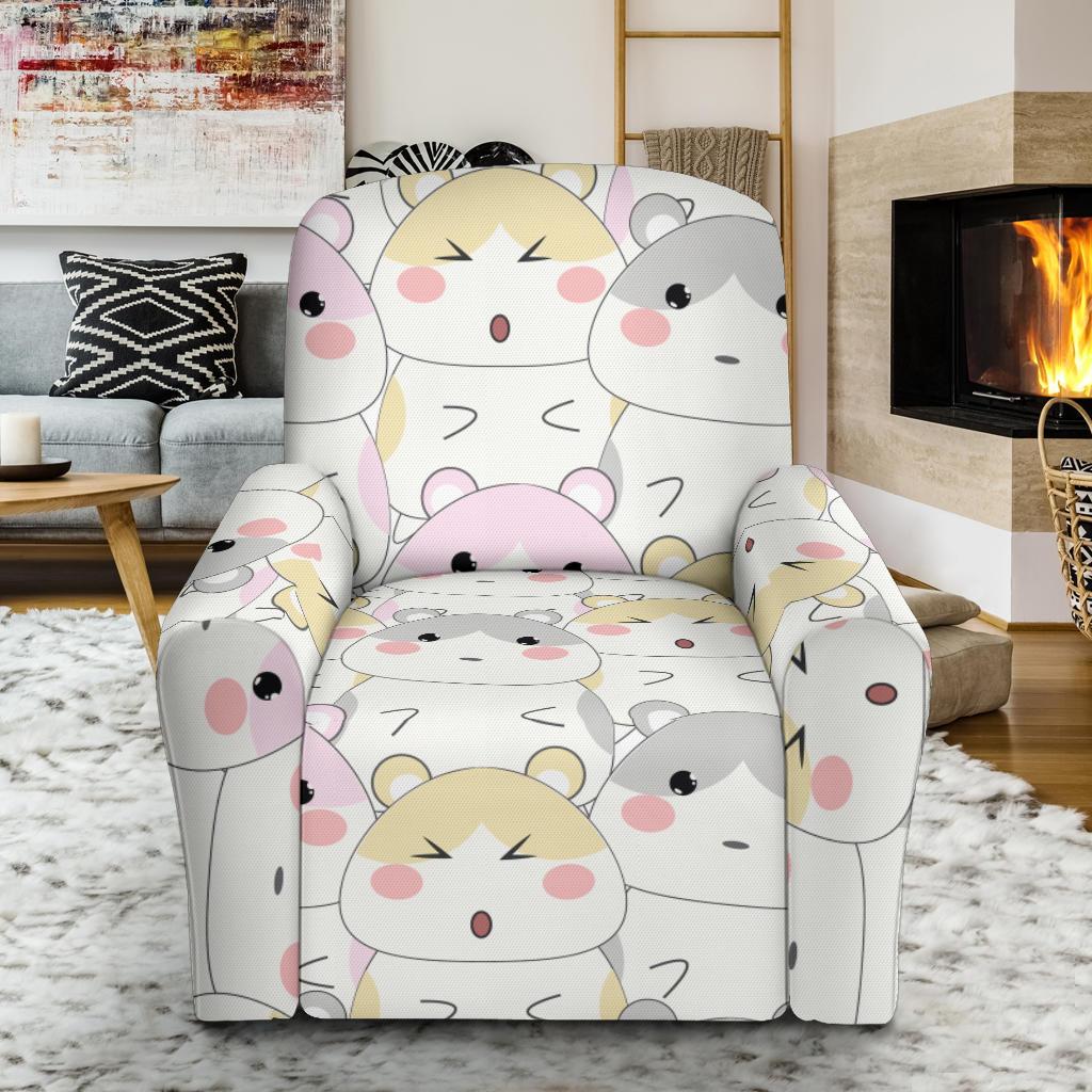 Cute Hamster Pattern Print Recliner Cover-grizzshop