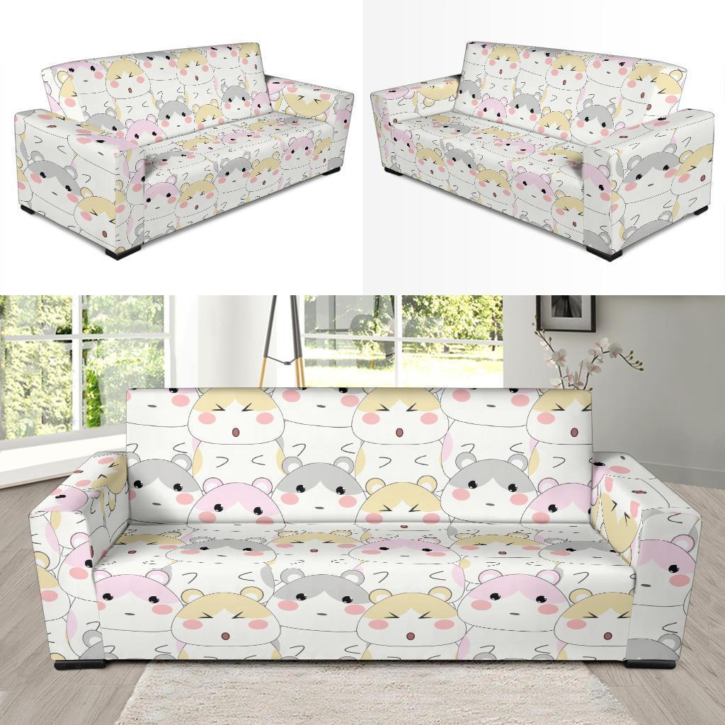 Cute Hamster Pattern Print Sofa Covers-grizzshop