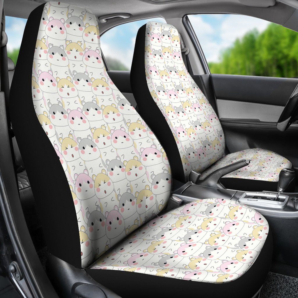 Cute Hamster Pattern Print Universal Fit Car Seat Cover-grizzshop