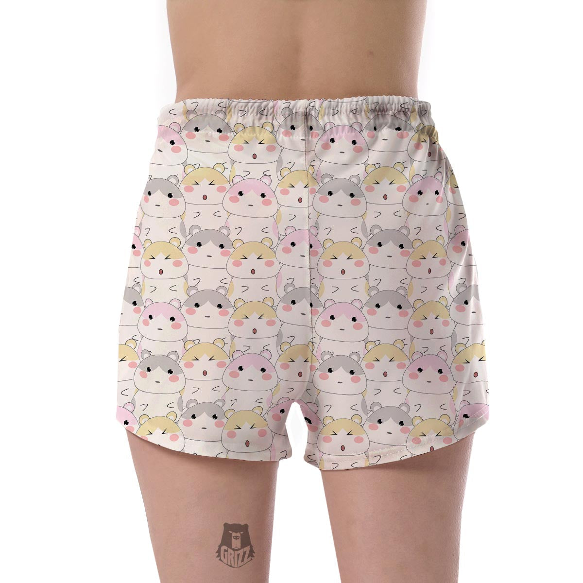 Cute Hamster Pattern Print Women's Shorts-grizzshop