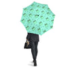 Cute Hippo Pattern Print Automatic Foldable Umbrella-grizzshop