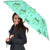 Cute Hippo Pattern Print Automatic Foldable Umbrella-grizzshop