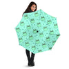 Cute Hippo Pattern Print Automatic Foldable Umbrella-grizzshop