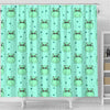 Cute Hippo Pattern Print Bathroom Shower Curtain-grizzshop