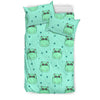 Cute Hippo Pattern Print Duvet Cover Bedding Set-grizzshop