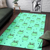 Cute Hippo Pattern Print Floor Mat-grizzshop