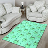 Cute Hippo Pattern Print Floor Mat-grizzshop