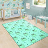 Cute Hippo Pattern Print Floor Mat-grizzshop