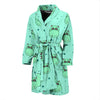 Cute Hippo Pattern Print Men Long Robe-grizzshop