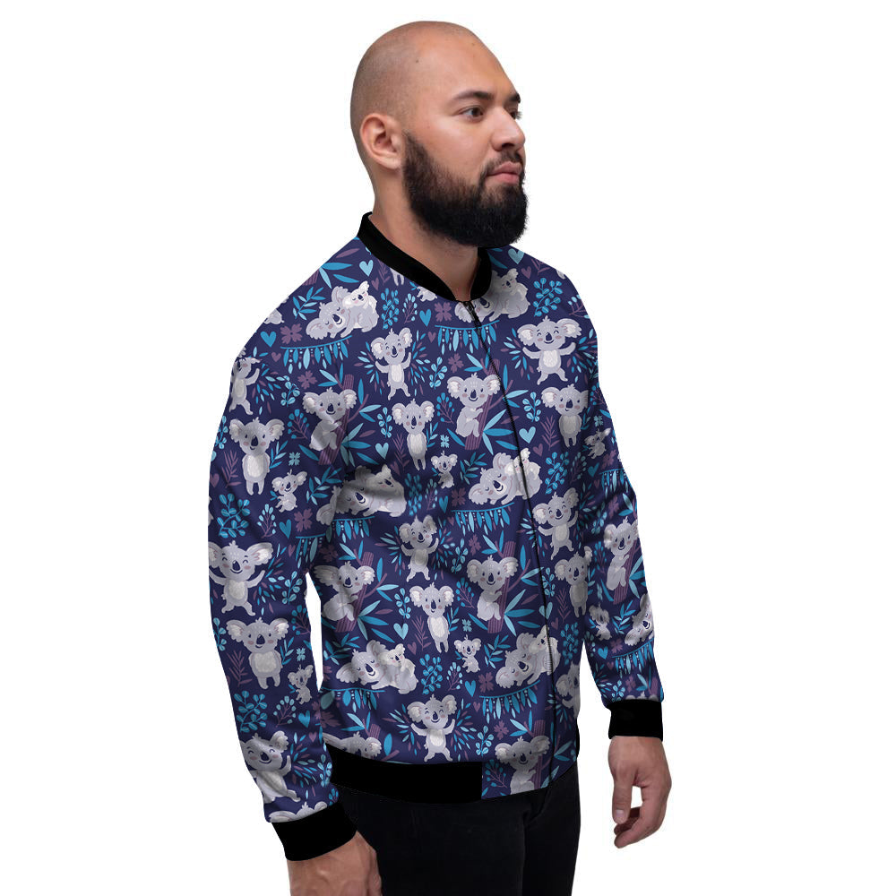 Cute Koala Print Pattern Men's Bomber Jacket-grizzshop