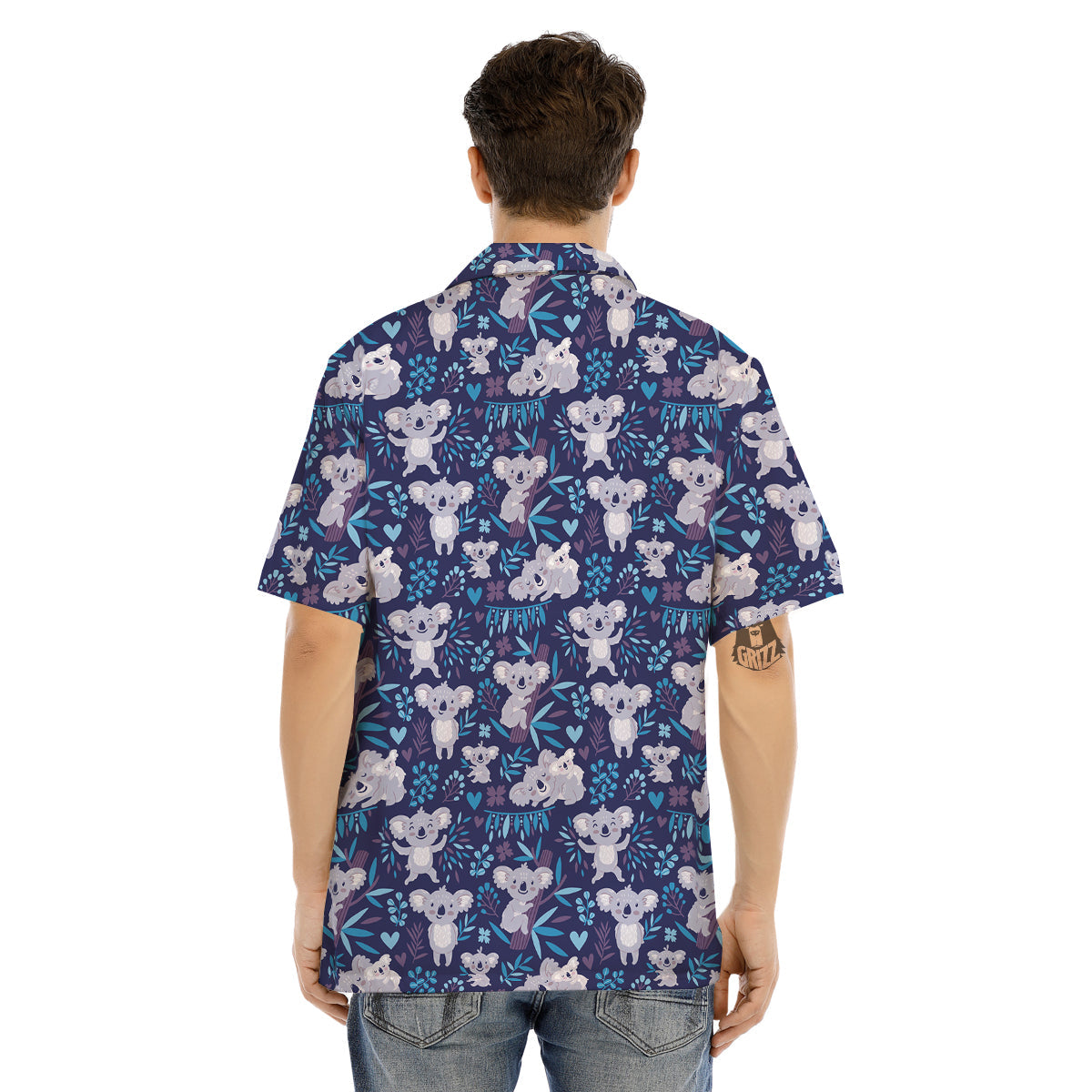 Cute Koala Print Pattern Men's Hawaiian Shirt-grizzshop