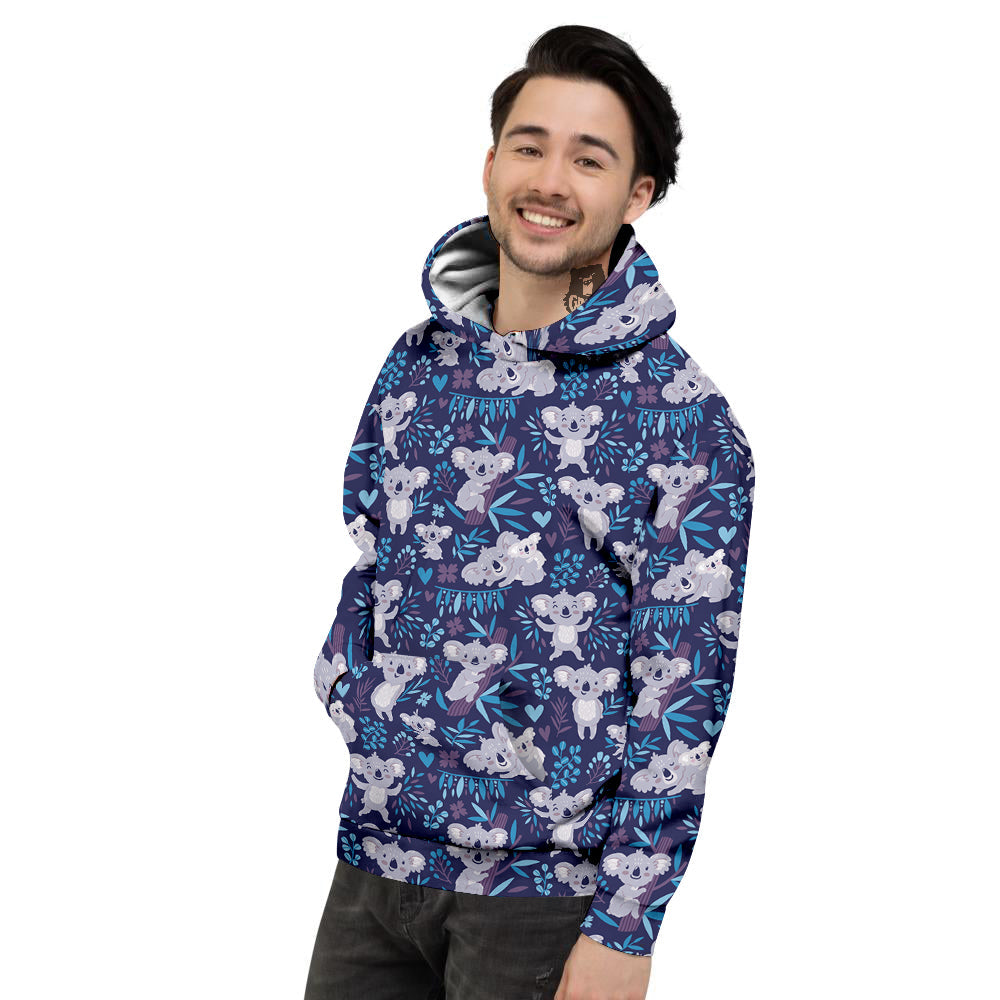Cute Koala Print Pattern Men's Hoodie-grizzshop