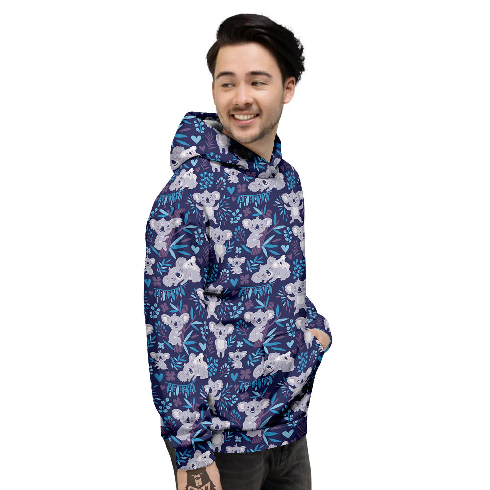 Cute Koala Print Pattern Men's Hoodie-grizzshop