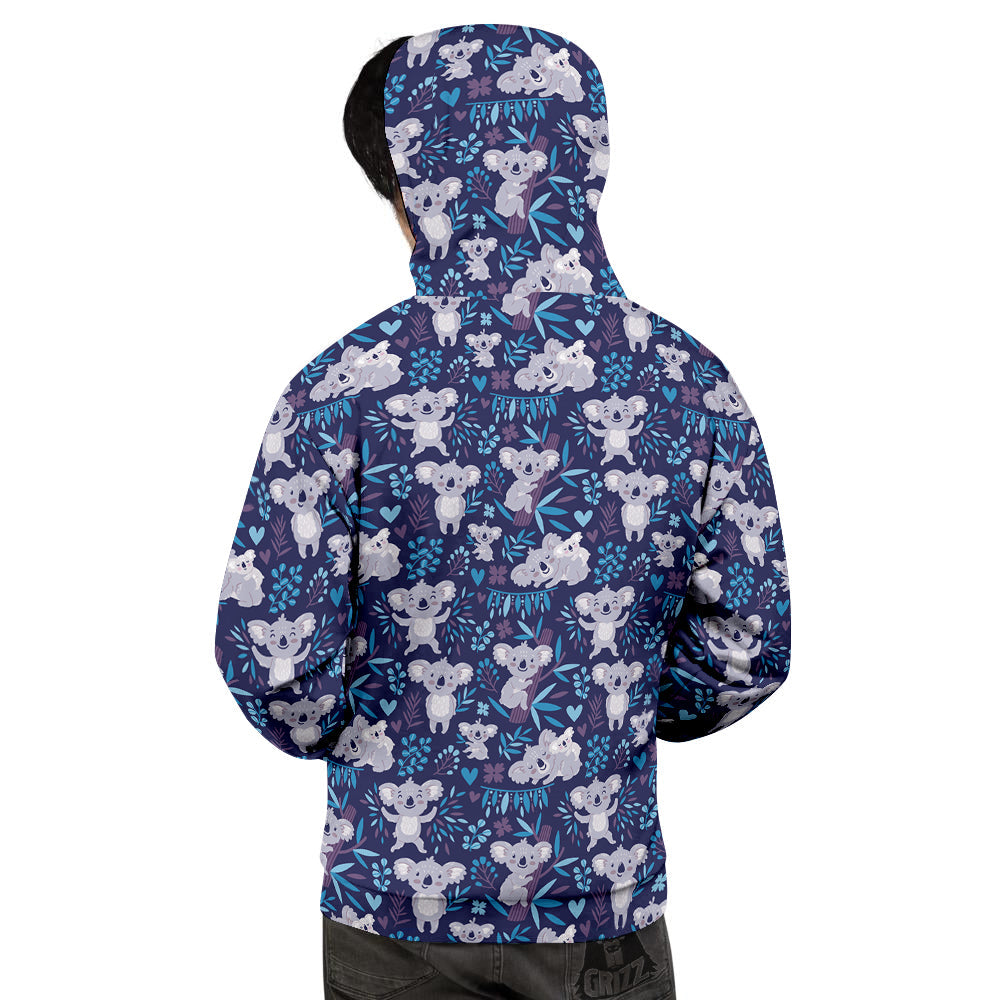 Cute Koala Print Pattern Men's Hoodie-grizzshop