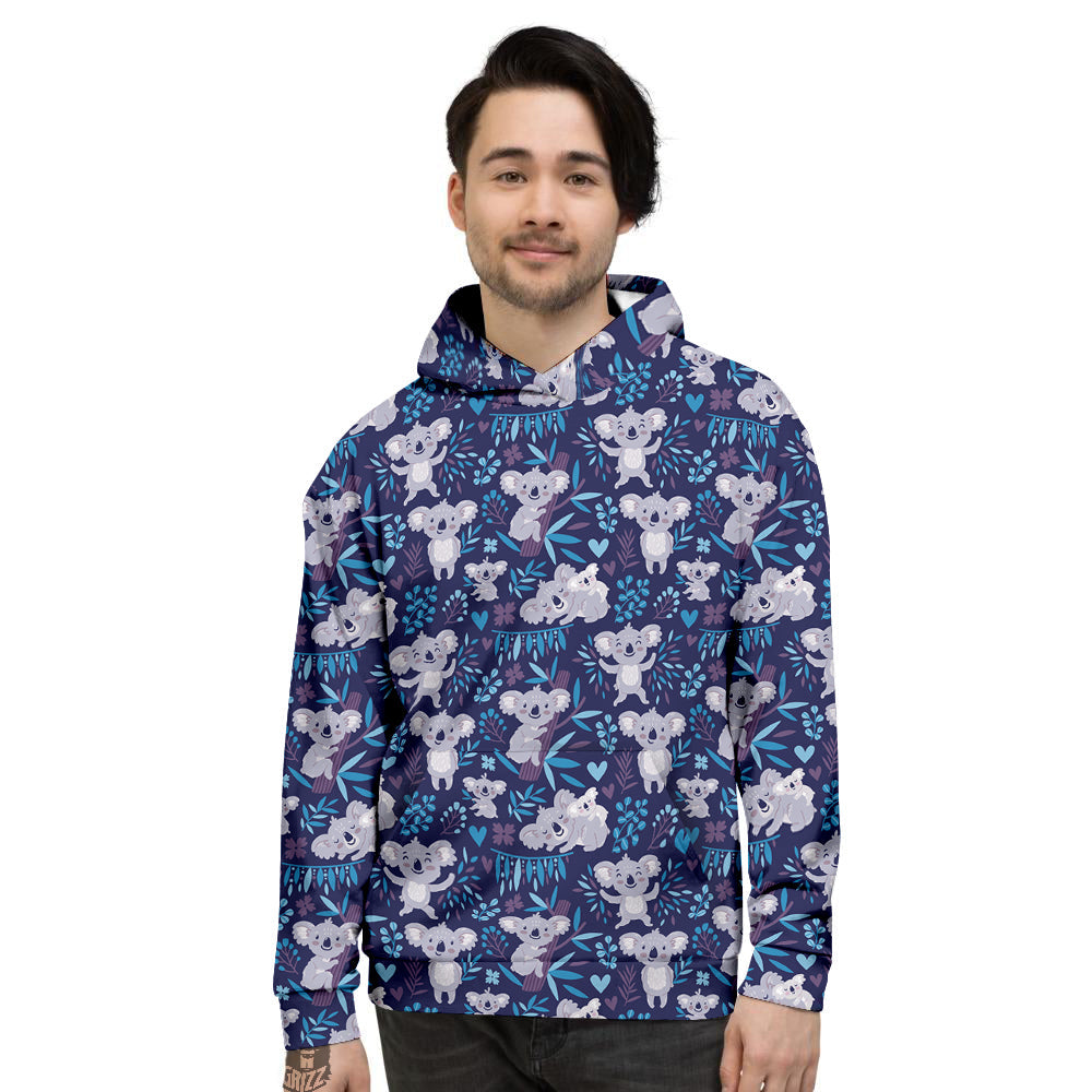 Cute Koala Print Pattern Men's Hoodie-grizzshop