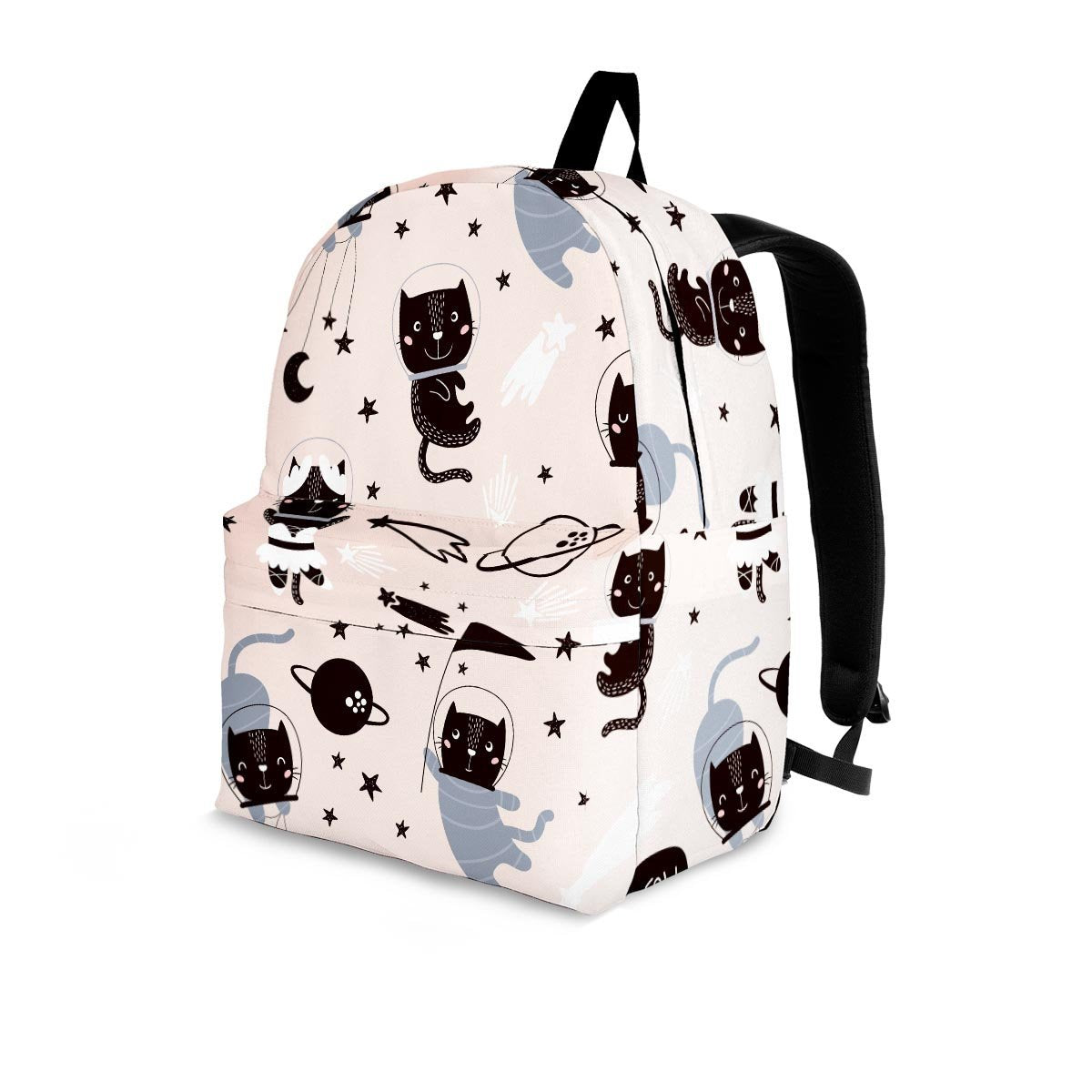 Cute Meow Astronaut Cat Print Backpack-grizzshop