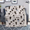 Cute Meow Astronaut Cat Print Blanket-grizzshop