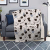 Cute Meow Astronaut Cat Print Blanket-grizzshop