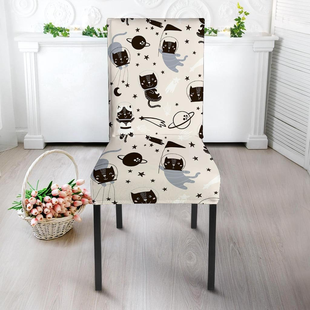 Cute Meow Astronaut Cat Print Chair Cover-grizzshop