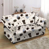 Cute Meow Astronaut Cat Print Loveseat Cover-grizzshop