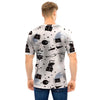 Cute Meow Astronaut Cat Print Men T Shirt-grizzshop