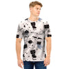 Cute Meow Astronaut Cat Print Men T Shirt-grizzshop