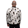 Cute Meow Astronaut Cat Print Men's Bomber Jacket-grizzshop