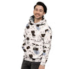 Cute Meow Astronaut Cat Print Men's Hoodie-grizzshop