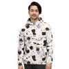 Cute Meow Astronaut Cat Print Men's Hoodie-grizzshop