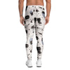 Cute Meow Astronaut Cat Print Men's Leggings-grizzshop