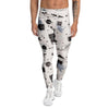 Cute Meow Astronaut Cat Print Men's Leggings-grizzshop