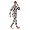 Cute Meow Astronaut Cat Print Men's Pajamas-grizzshop