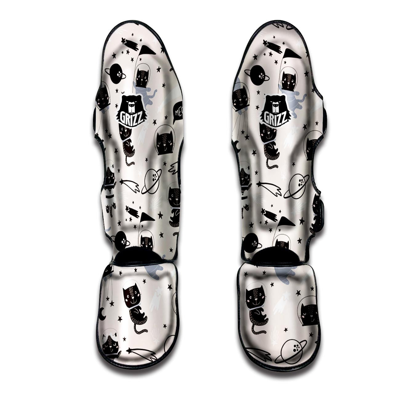 Cute Meow Astronaut Cat Print Muay Thai Shin Guard-grizzshop