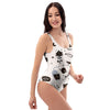 Cute Meow Astronaut Cat Print One Piece Swimsuite-grizzshop