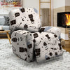 Cute Meow Astronaut Cat Print Recliner Cover-grizzshop