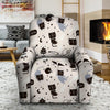 Cute Meow Astronaut Cat Print Recliner Cover-grizzshop