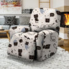 Cute Meow Astronaut Cat Print Recliner Cover-grizzshop