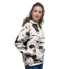 Cute Meow Astronaut Cat Print Women's Hoodie-grizzshop