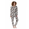 Cute Meow Astronaut Cat Print Women's Pajamas-grizzshop