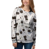 Cute Meow Astronaut Cat Print Women's Sweatshirt-grizzshop