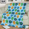 Cute Monster Print Pattern Blanket-grizzshop